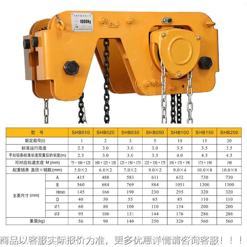 净低空手1T*3M拉葫芦1T2t3/5T01吨15/20T工厂车间起重葫链条芦手