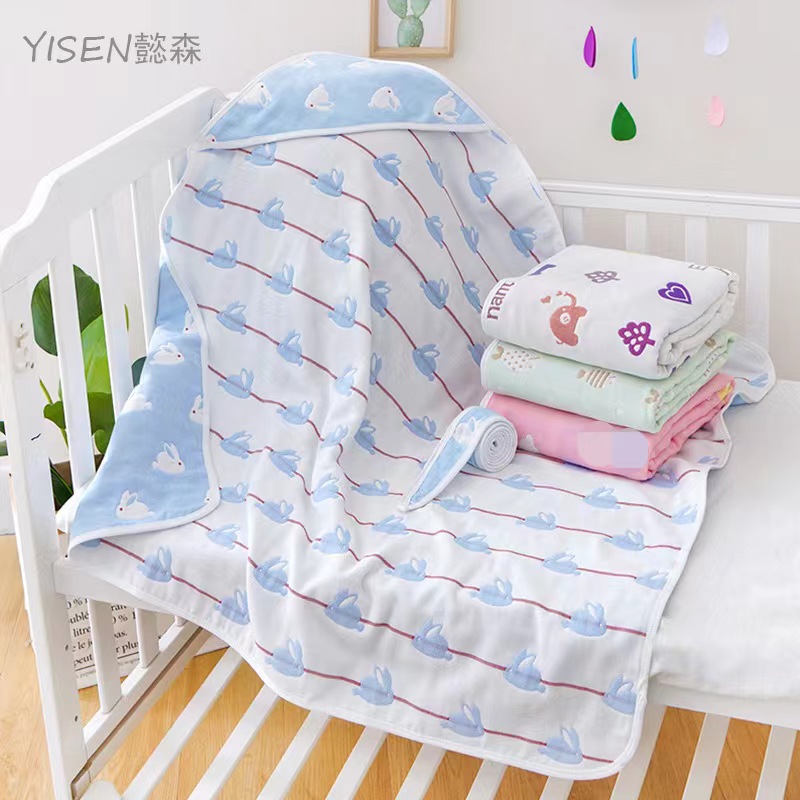 新生婴幼儿纱布连帽包被宝宝护囟门产房出生新生儿包裹被四季盖毯