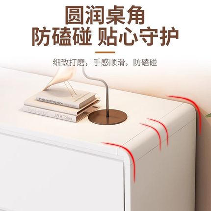 实木餐边柜斗柜奶油风收纳柜客厅家用现代简约储物柜靠墙置物柜子