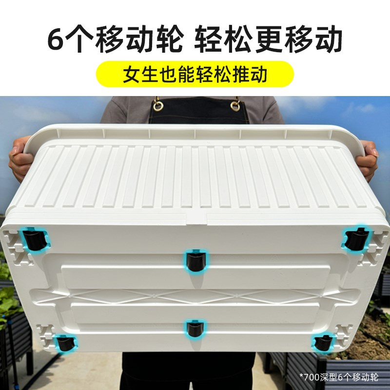 阳台种菜盆长方形塑料花盆特大号蔬菜箱家用室内自吸水种植盆