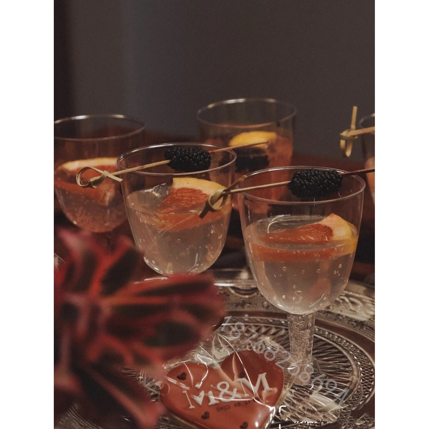 高脚杯航空杯红酒杯慕斯杯布丁杯冰淇淋杯塑料一次性杯子透明注塑