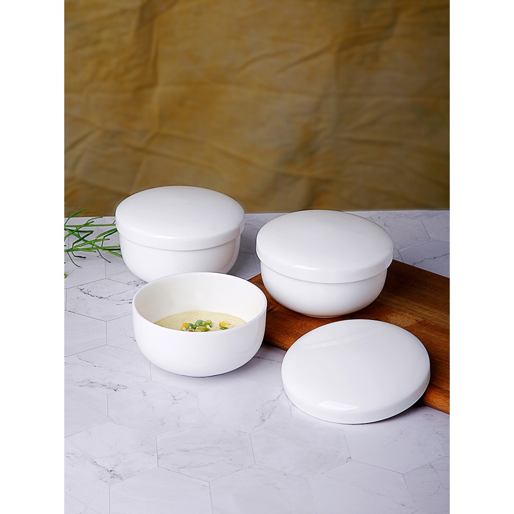 骨瓷餐具婴儿蒸蛋碗陶瓷碗带盖碗简约纯色碗饭碗甜品碗宝宝碗炖盅