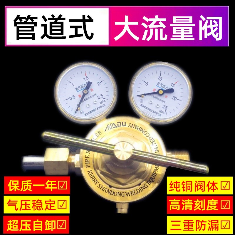 YQD-370管道YQY-6氧气表减压器氮气减压阀氨气压力表YQY-155减压
