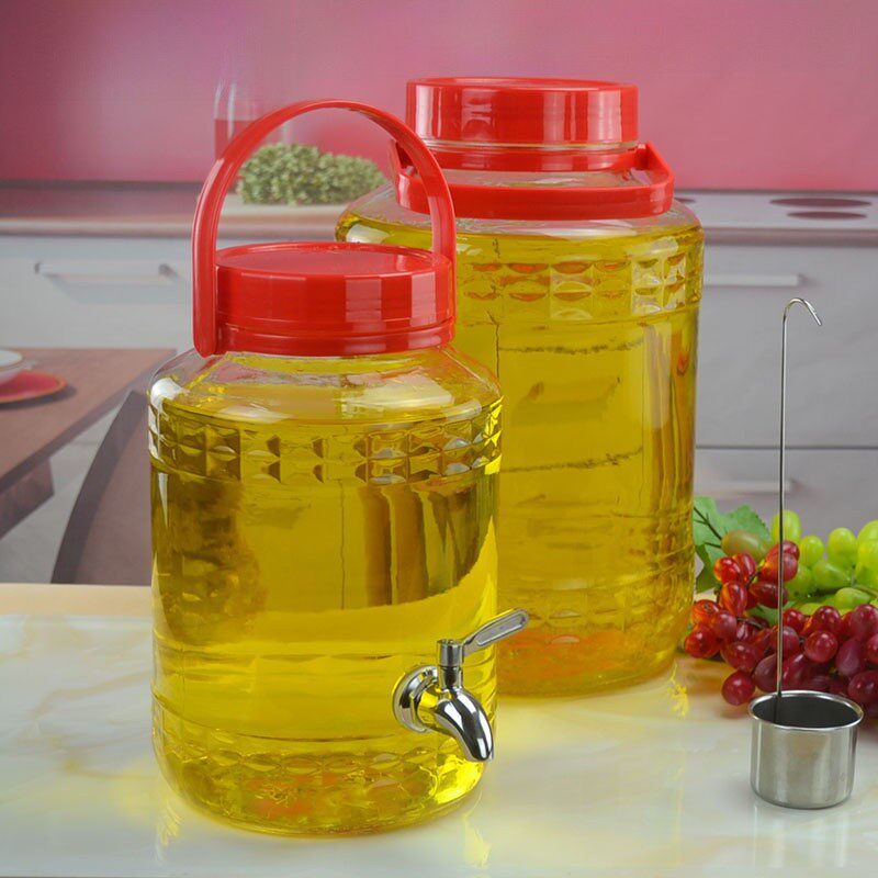 装油瓶 油罐 厨房 家用5l大容量玻璃储油壶防漏10斤花生食用油桶