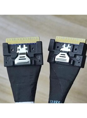 服务器高速数据线 SlimSAS SFF-8654 8i to SFF-8654 8x 74P直头
