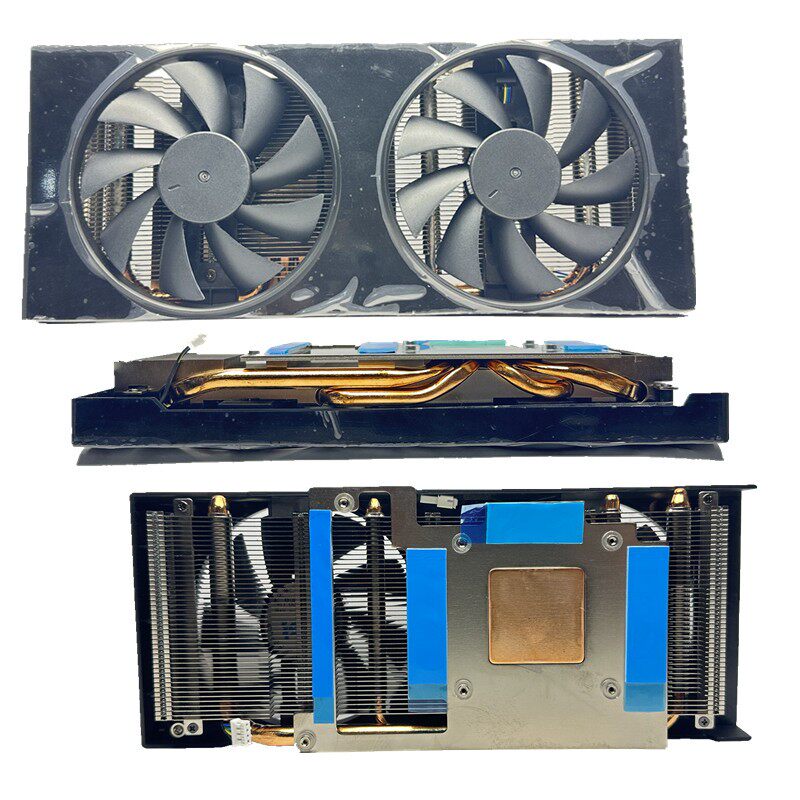 适用撼讯rx5700XT散热风扇原装双滚珠5600XT公版5700XT显卡散热器图片