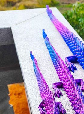 龙造景神龙金龙饰品网红3d打印儿童玩具仿真创意手工礼物定制