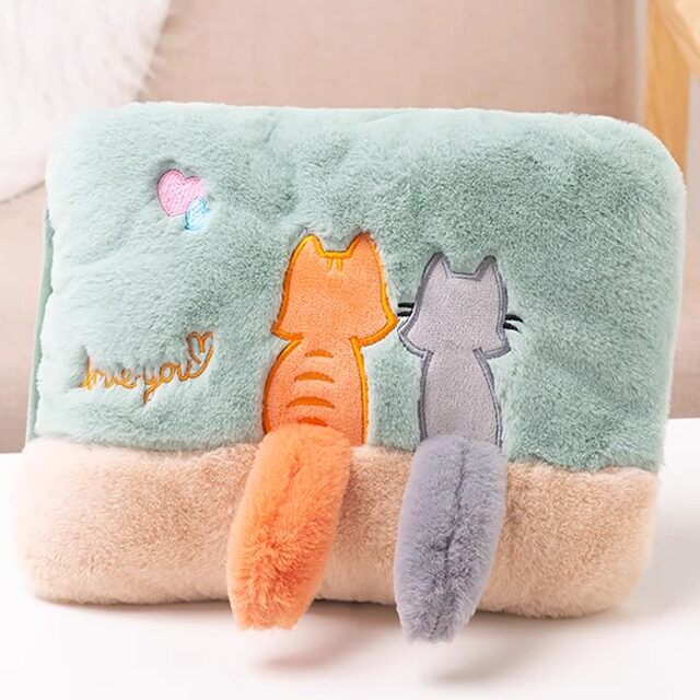 卡通热水袋充电暖宝宝防爆暖水袋毛绒插电暖手宝电热暖手宝家用暖