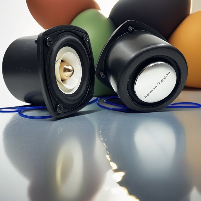 3寸4欧20w瓦发烧hifi重低音炮带振膜电动车音响防水音腔喇叭