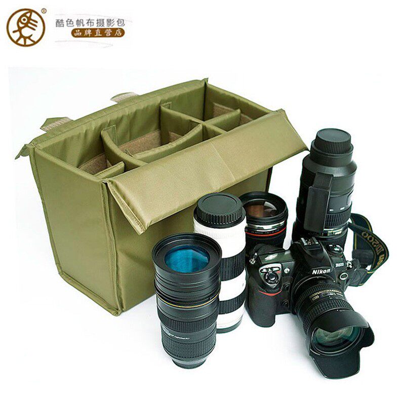 酷色摄影包内胆适用于数码单反相机镜头保护多格收纳防震轻便大款