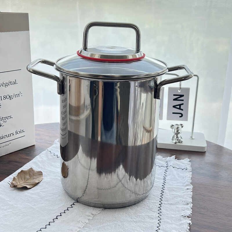 出口德国18/10不锈钢芦笋锅小炸锅深汤锅煮玉米意大利面通心粉锅