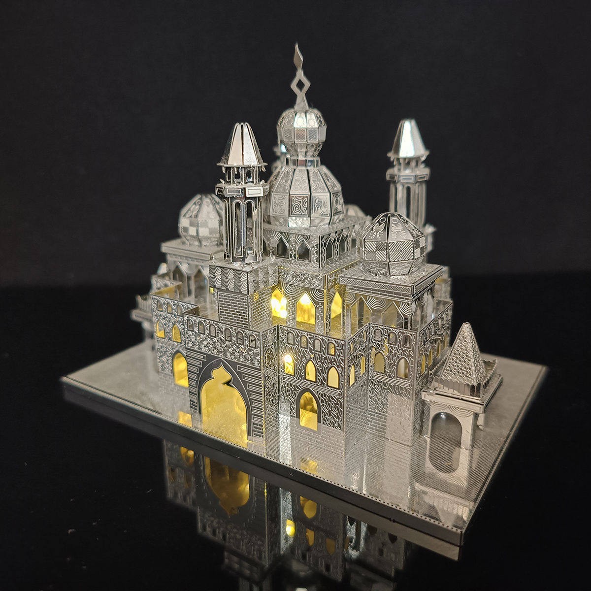 暗夜城堡 3D立体金属建筑拼图DIY手工制作益智拼装模型玩具小摆件