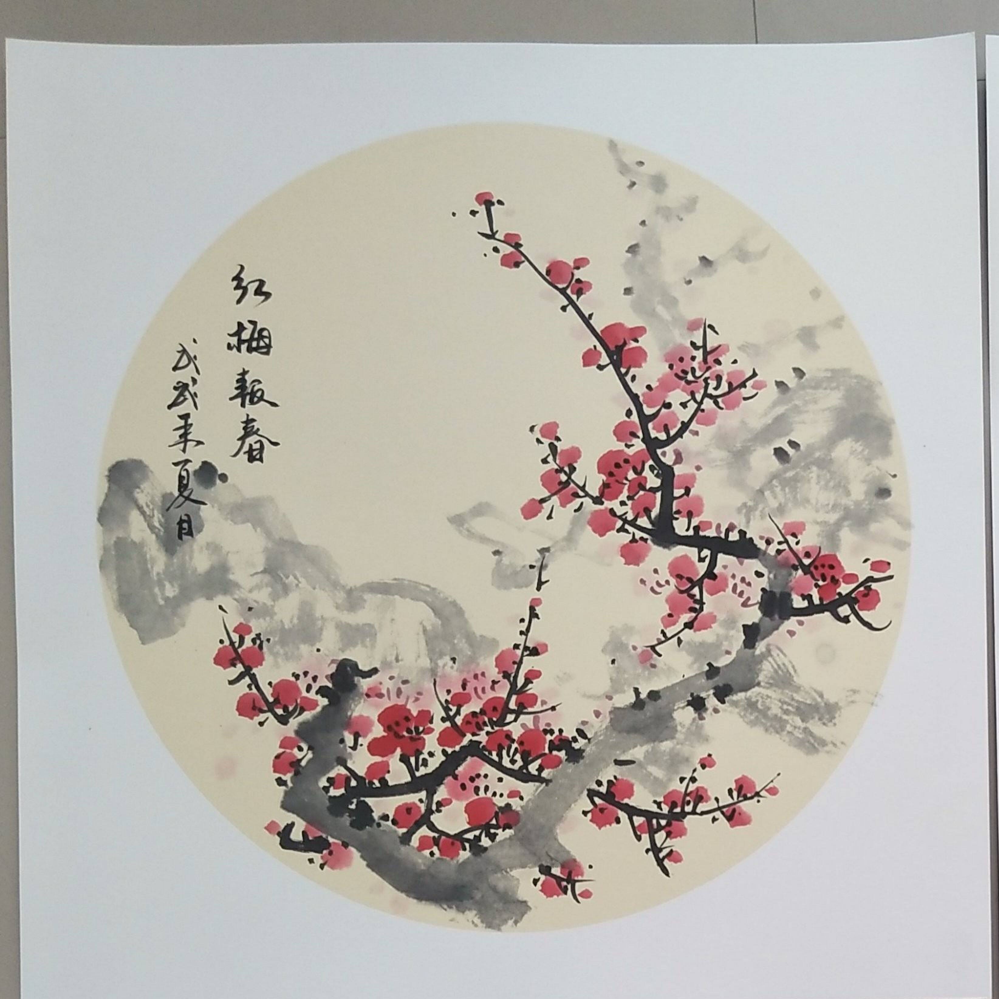 纯手绘国画代画写意花鸟画斗方小品梅兰竹菊荷花字画芯作品真迹
