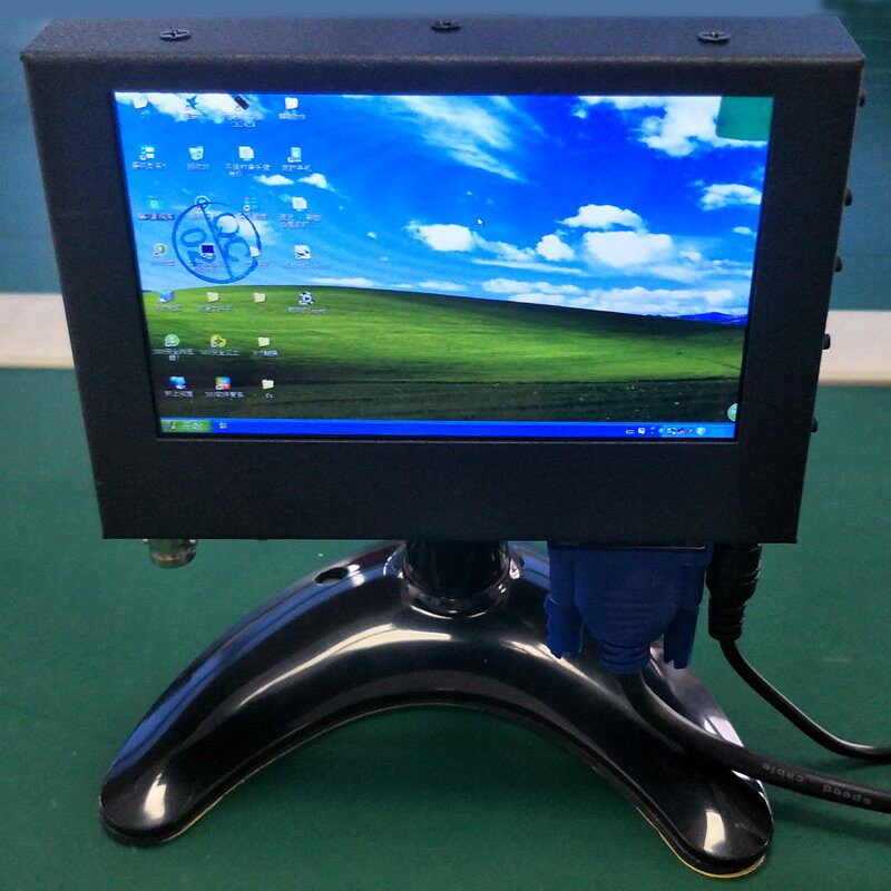 5寸铁壳十字线液晶监视器工业工控 电脑萤幕维修小屏易携带VGA