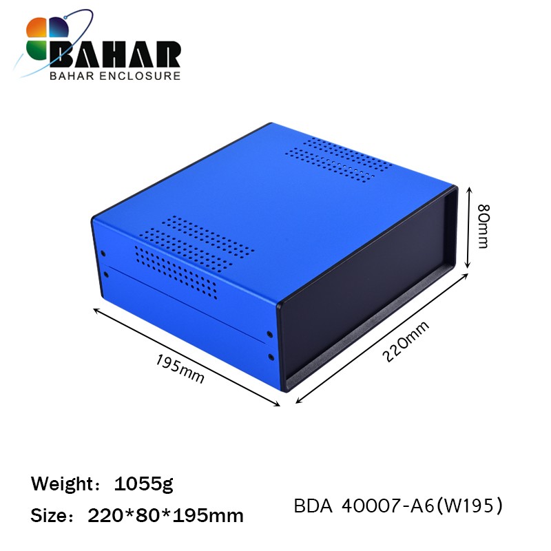 巴哈尔设备壳体DIY塑料面板铁金属外体电源机箱盒BDA40007-(W195)