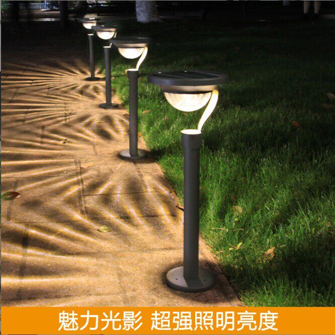 太阳能不锈钢户外草坪灯家用超亮别墅庭院花园防水地插led景观灯