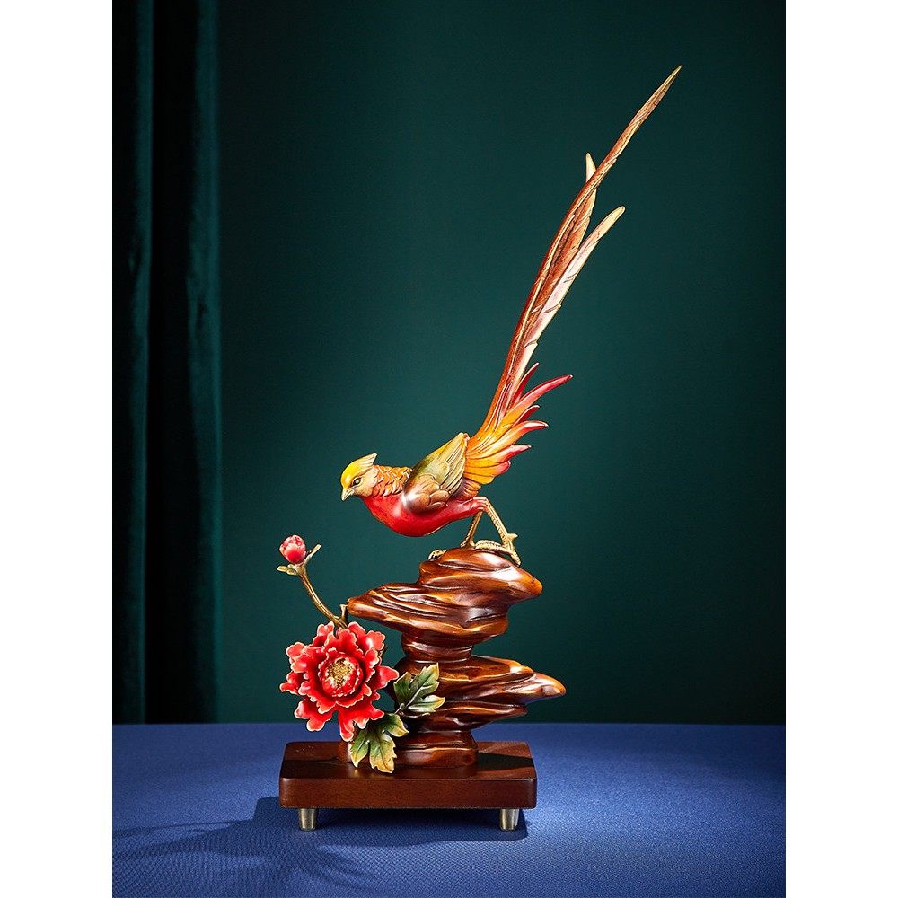 全铜红腹锦鸡摆件前程似锦工艺品客厅玄关装饰品乔迁开业高档礼品,家居饰品,装饰摆件,淘宝优惠券,粉丝福利购,淘宝优惠卷