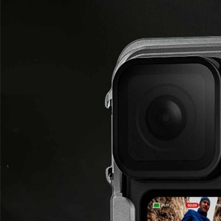 GoPro12/11/10/9铝合金兔笼竖拍金属边框vlog热靴狗笼防摔配件