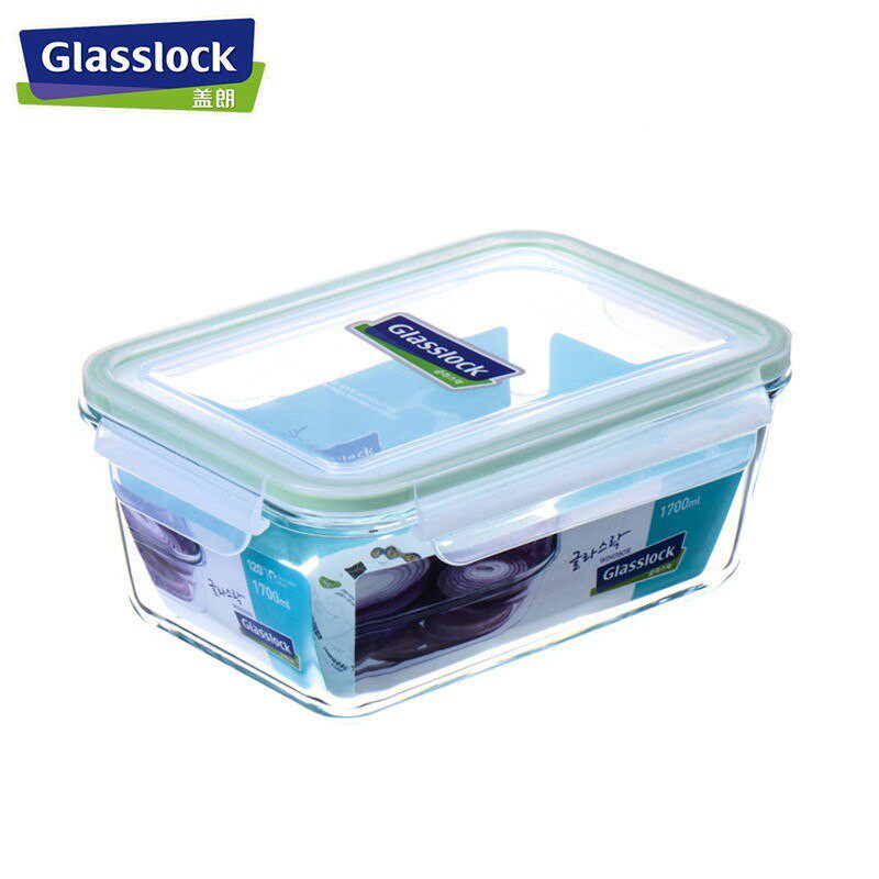 glasslock钢化玻璃保鲜盒大容量冰箱收纳耐热密封食品饭盒冷冻碗
