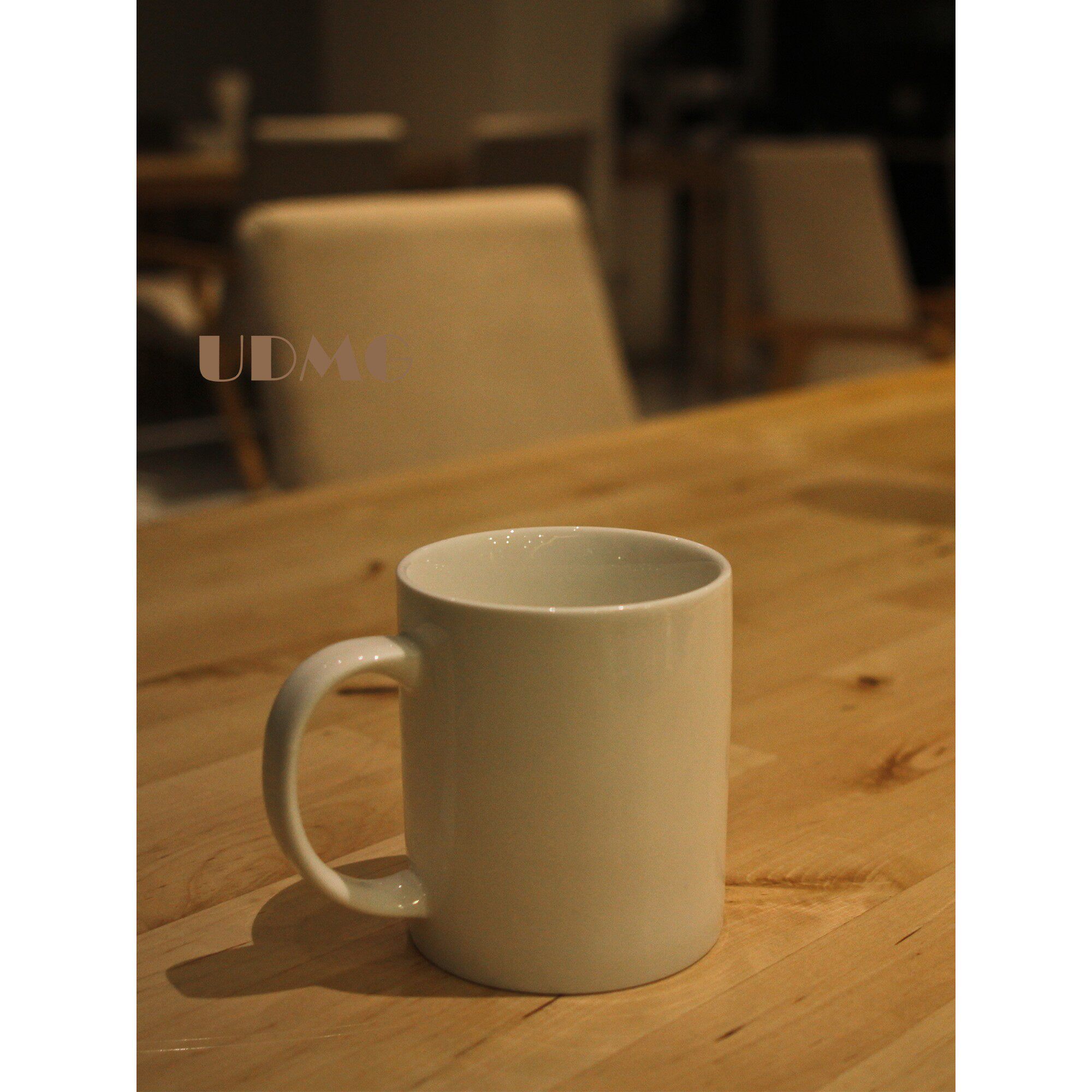 UDMG/经典马克杯严选纯白色陶瓷简约ins风办公咖啡厚杯子带勺定制