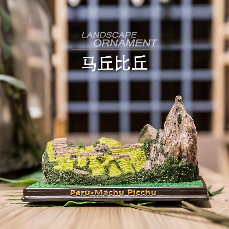 厂家供应树脂工艺品 创意家居摆饰世界名建筑模型秘鲁马丘比丘