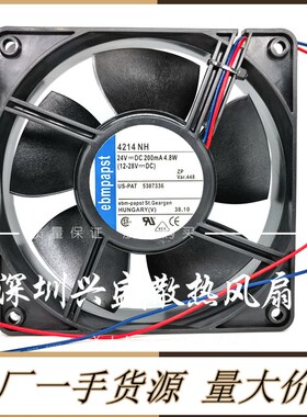 4214NH进口原装德国ebmpapst 24V 12038 4.8W 变频器散热风扇通风