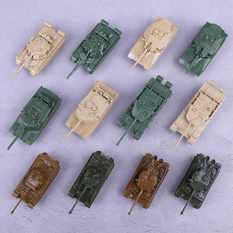 4D正版 1/144重型主战坦克模型成品虎式豹式99式滑行战车儿童玩具