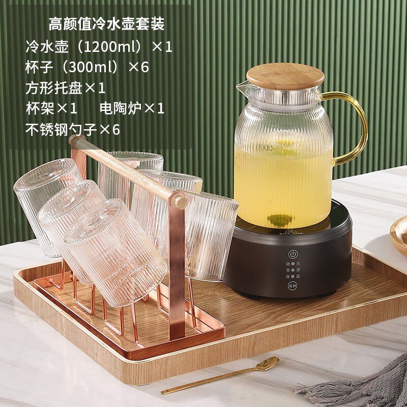 水具喝水杯套装家庭套杯轻奢家用客厅北欧风茶具茶杯整套杯子杯具