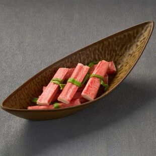 商用陶瓷船形造型菜盘子创意特色网红山出山缓缓火锅专用摆盘餐具