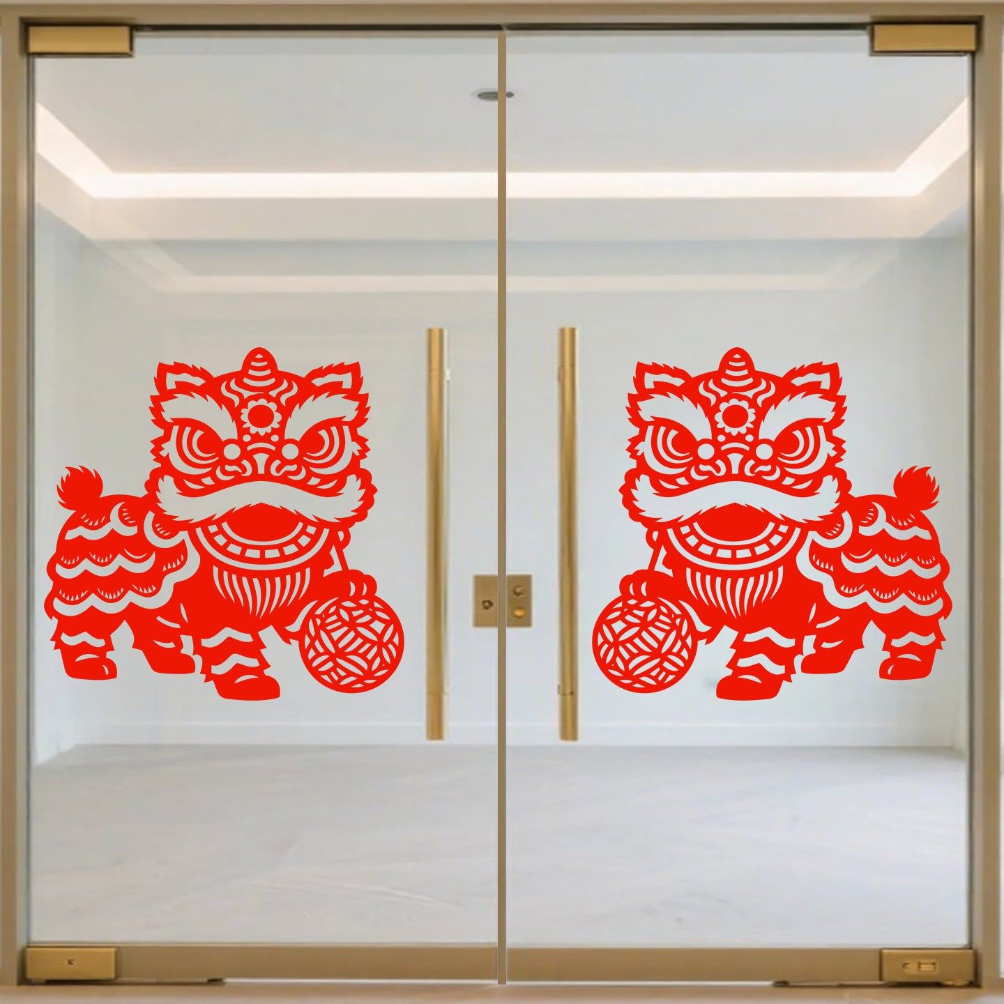 狮子窗花马年剪纸舞狮静电贴纸窗贴玻璃门贴橱窗2026春节新年装饰,节庆用品/礼品,喜字/剪纸/贴纸,淘宝优惠券,粉丝福利购,淘宝优惠卷
