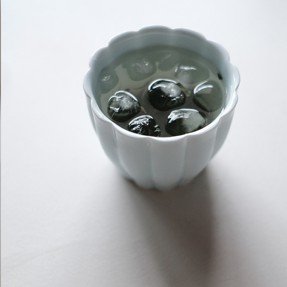 无人问津 中式影青菊瓣 矮款 拉花拿铁杯 280毫升 茶杯 家人杯组