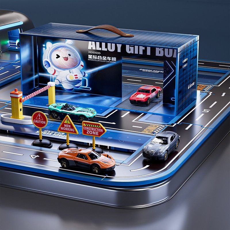 TaaBaby轨道合金小汽车礼盒儿童玩具车停车场3岁男孩61儿童节礼物