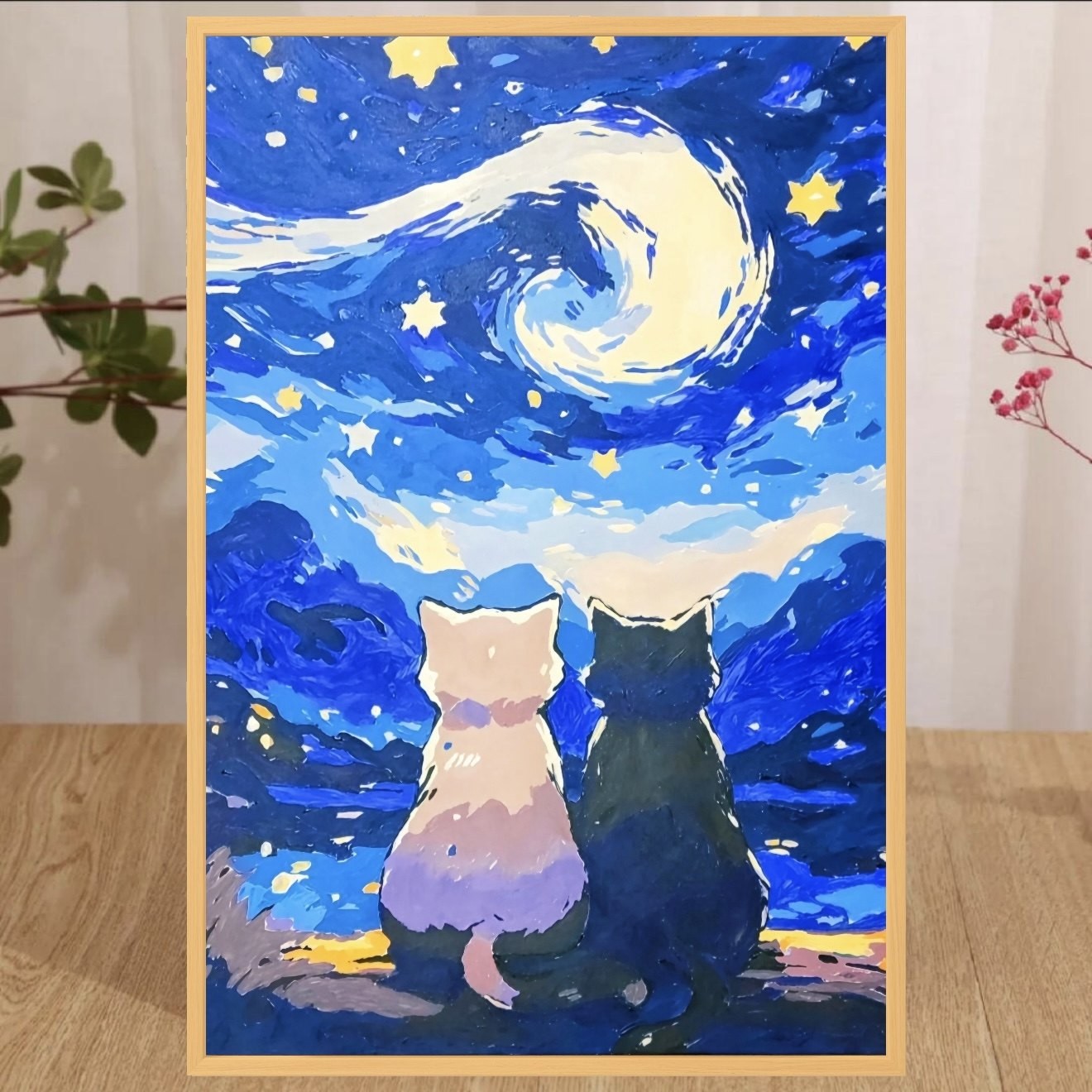 星空可爱猫咪拼图1000片木质超高难度地狱级成人益智解压生日礼物