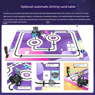 Microbit智能小车机器人AI视觉识别无人自动驾驶套件编程K210模块