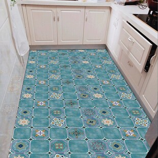 地中海自粘地砖贴纸厨房防水地贴阳台防滑耐磨地板贴仿古瓷砖墙贴