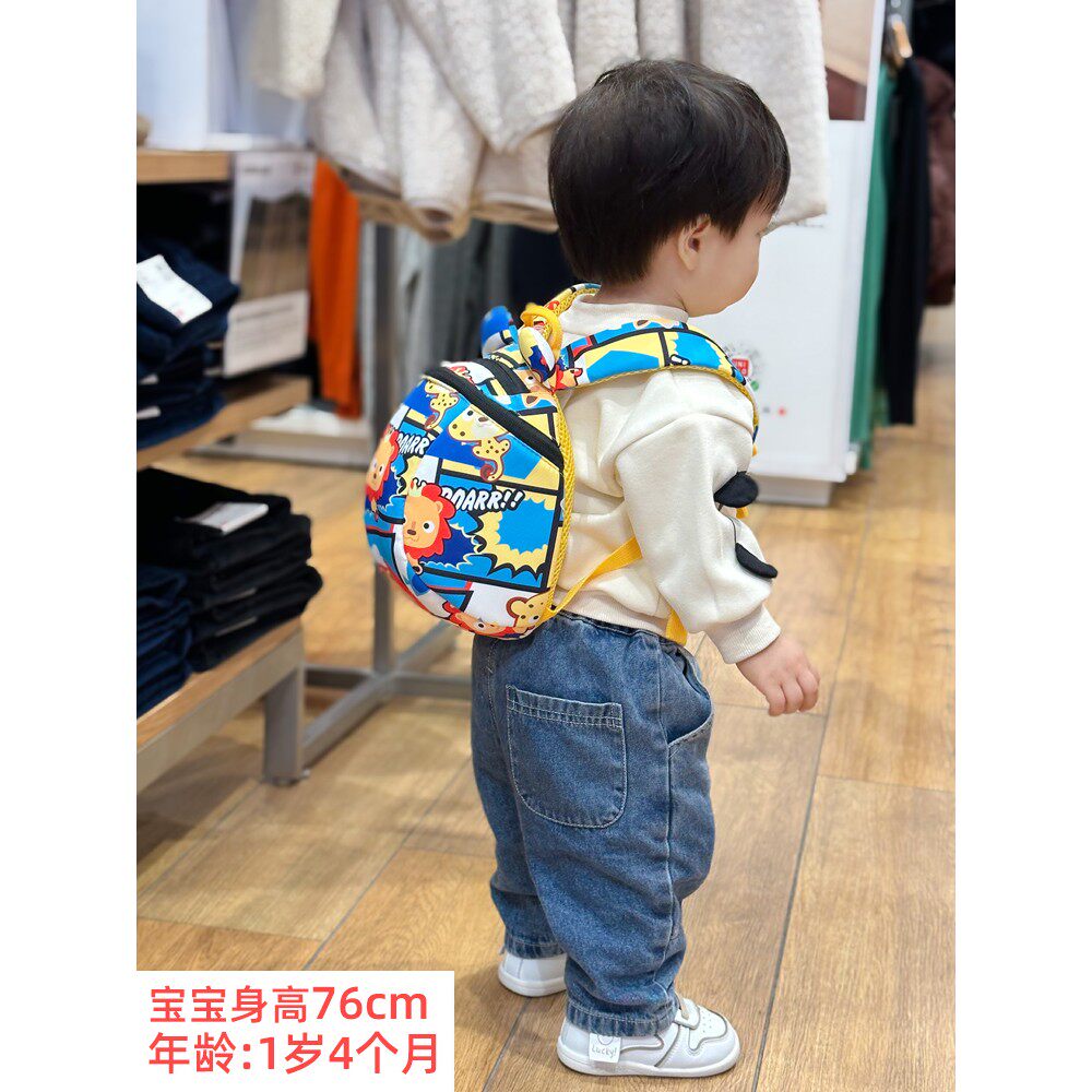 可爱卡通小狮子防走失婴幼儿小背包1岁2岁3岁托班双肩小书包