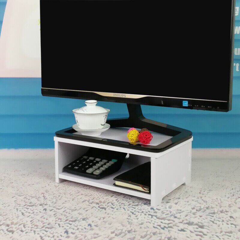 果兔 电脑增高架桌面收纳盒抽屉护颈神器显示器屏底座增高置物架