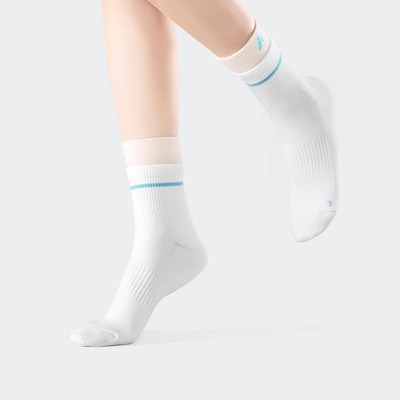 25年川崎Kawasaki运动中筒羽毛球网球吸汗男女毛巾袜K1F00-C6373