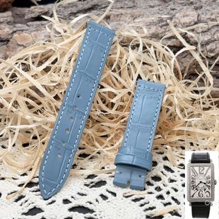 福西达表行 适配法穆兰902 952 6002 1150手表真皮带 鳄鱼皮表带