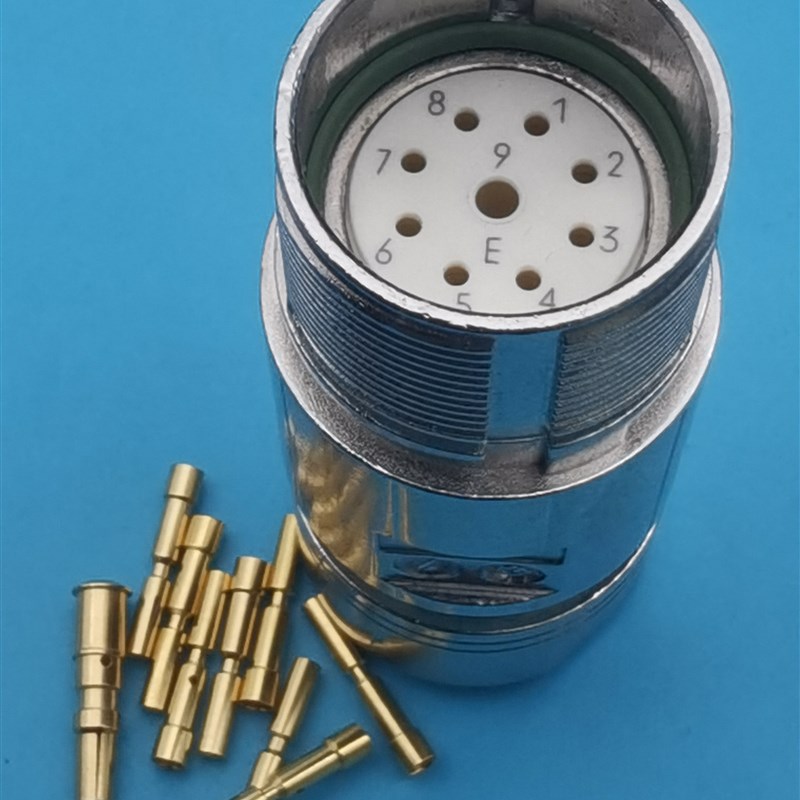 原装TE插头M23-9编码器连接器  9孔延长件 插头