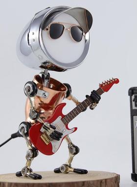 工业风格蒸汽朋克手工机器人台灯冥想装饰品装饰吉他大提琴小提琴