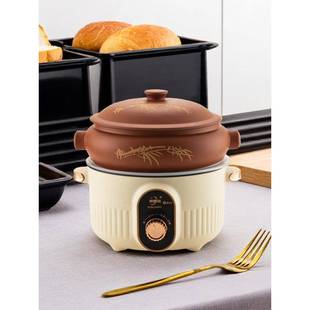 云南电汽锅鸡气锅砂锅炖盅蒸盘家用盗汗无水蒸汽锅专用蒸锅火锅小