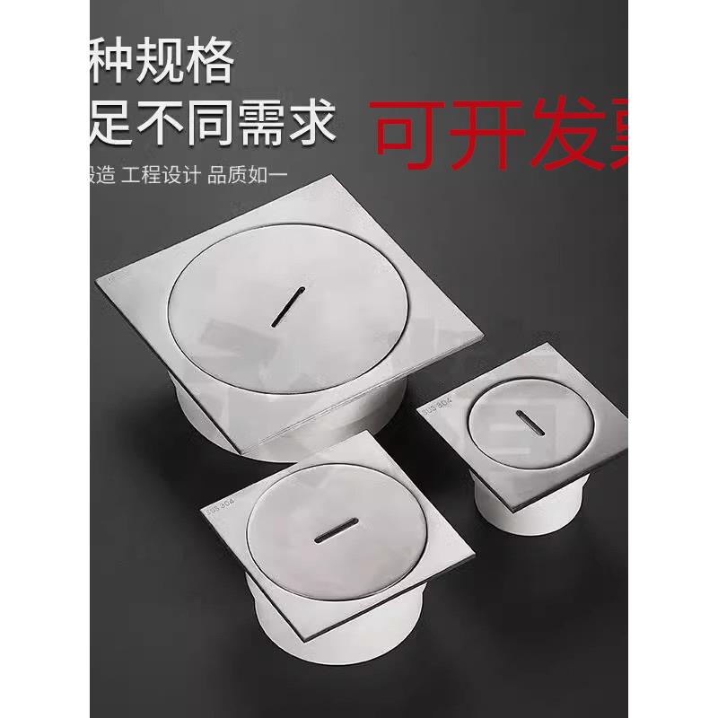 304不锈钢清扫口检查口扫除口检修工程PVC排水管DN50 75 110 160