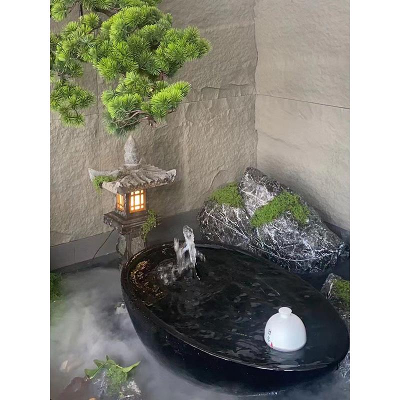 大堂展厅流水雕塑玻璃钢水滴摆件走廊玄关饰品定制山水水景工艺品