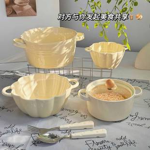 双耳高颜值汤碗陶瓷大号面碗家用大容量泡面碗盛汤盆大碗螺蛳粉碗