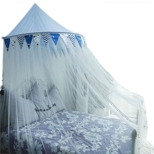 15m床12米18儿童男孩免安装 蚊帐新款 吊顶圆顶加密加厚双人家用