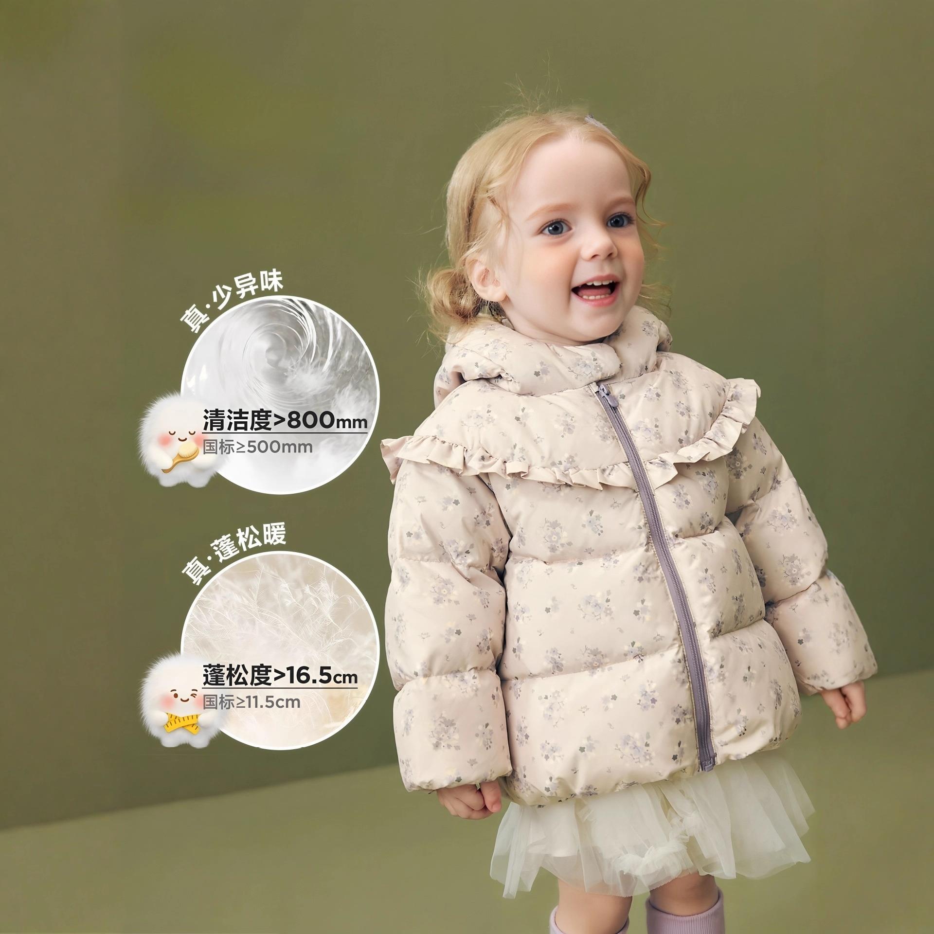 三防羽绒服宝宝甜美可爱外套加厚
