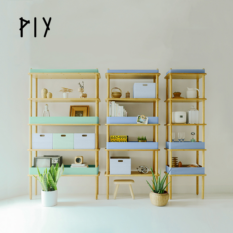 PIY 简易书架置物落地简约多层客厅现代书柜玄关隔断博古架展示架
