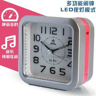 富达闹钟静音床头学生创意夜光卧室卡通儿童电子多功能小闹钟