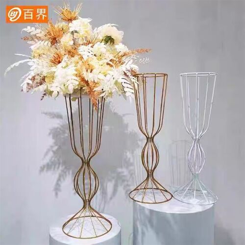 百界婚庆道具铁艺架子酒店婚礼引器仿真架展拍摄